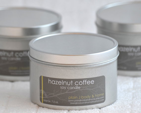 Hazelnut Coffee Soy Candle Tin 8 Oz